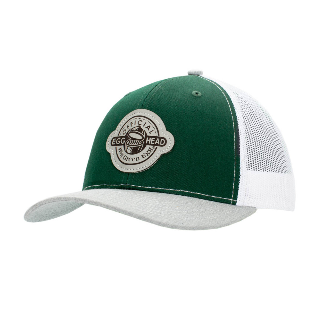 Spruce Green Unstructured Leather Patch Cap