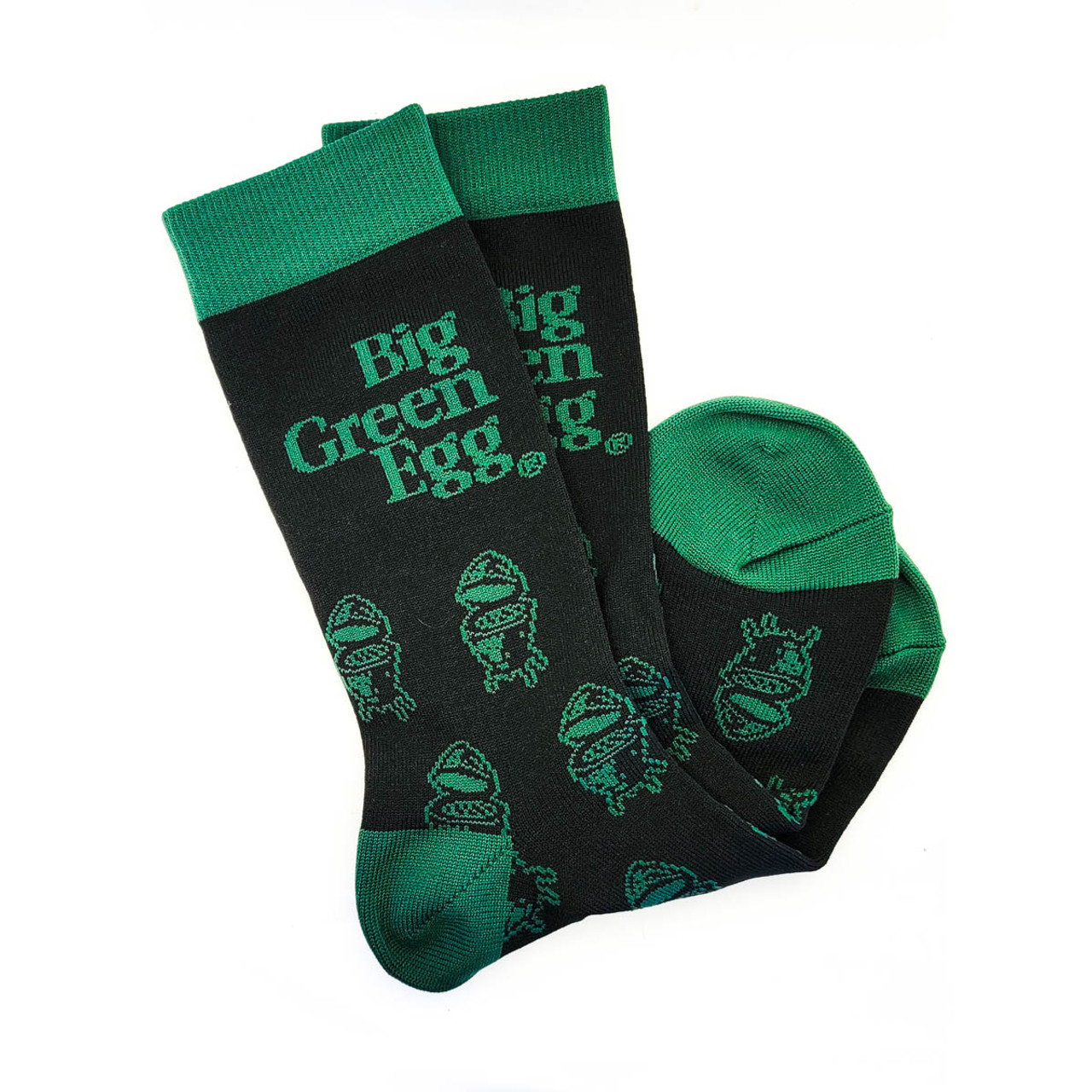 Black Knit Crew Socks with Black EGG logo