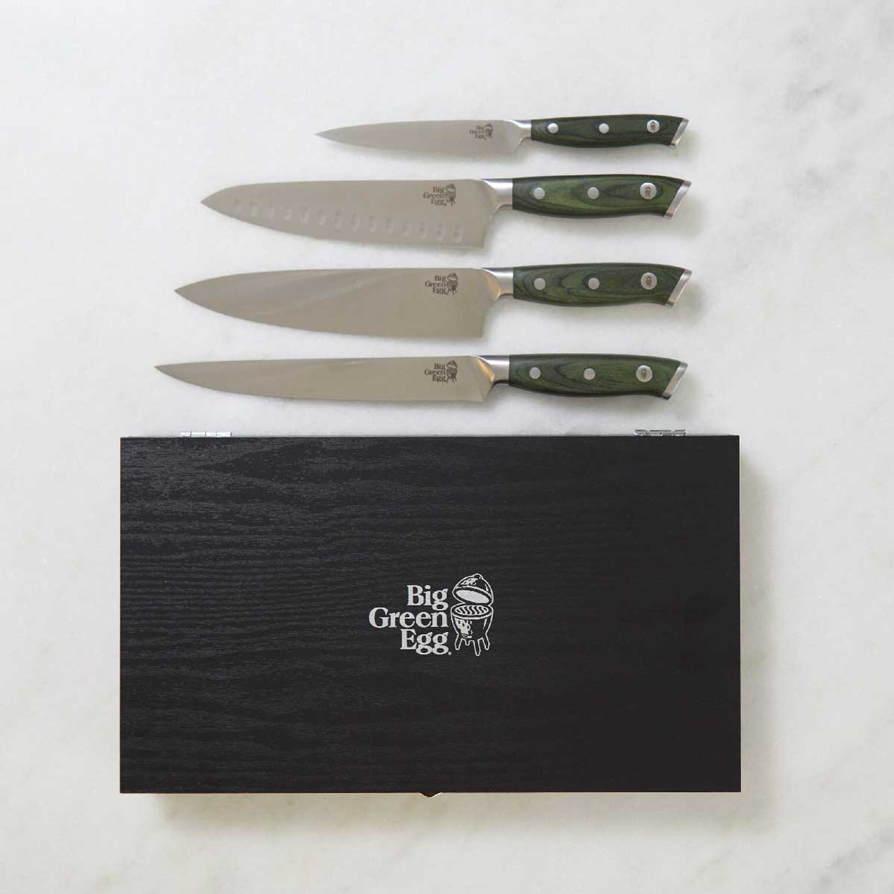 4-Piece Culinary Knife Set with Case - Big Green Egg