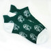 Green Knit Low Ankle Socks with White EGG logo