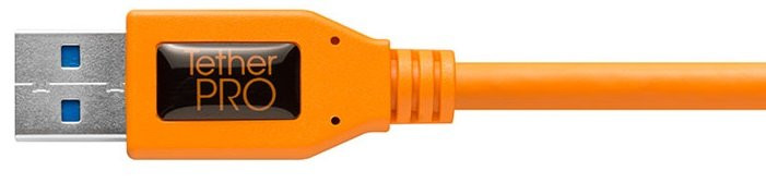 TetherTools TetherPro Rechtwinkliger Adapter USB 3.0 Auf USB 3.0 Micro-B – 50,8 Cm, Orange, Für Gebundene Fotografie