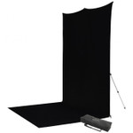X-Drop Fabric Backdrop Sweep Kit (Rich Black, 8 x 13')