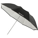 43" Collapsible White Umbrella with Removable Black Backing
