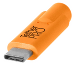 TetherPro USB Type-C Male to Micro-USB 3.0 Type-B Male Cable (15', Orange)