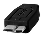 TetherPro USB Type-C Male to Micro-USB 3.0 Type-B Male Cable (15', Black)