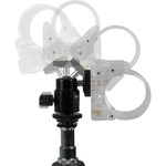 PavoTube Transparent Polycarbonate Clip and Mini Ball Head with Hot Shoe Adapter and 1/4''-20 Mount