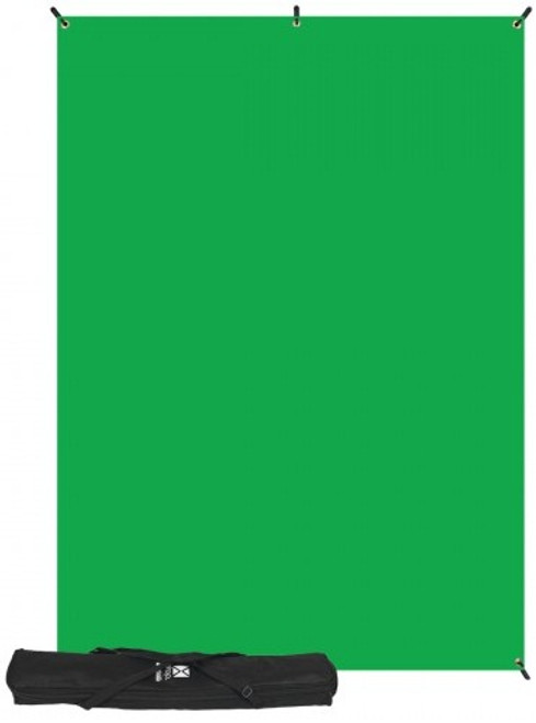 X-Drop Wrinkle-Resistant Backdrop - Chroma-Key Green Kit 5' x 7' X-Drop Wrinkle-Resistant Backdrop - Chroma-Key Green Kit 5' x 7'