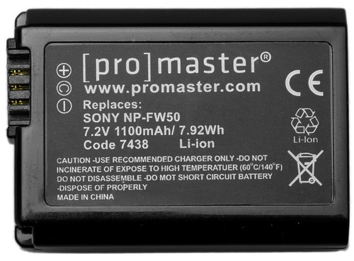 Replacement Battery and Charger for Sony NP-FW50