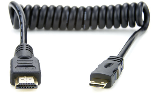 Coiled Mini-HDMI to HDMI Cable (11.8 to 17.7")