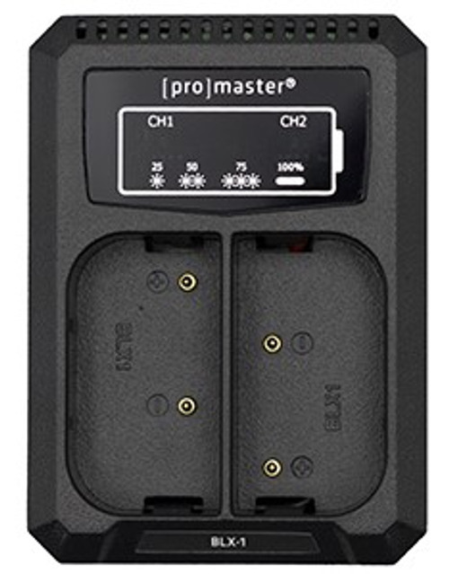 Dually Charger - USB for OM System BLX-1 