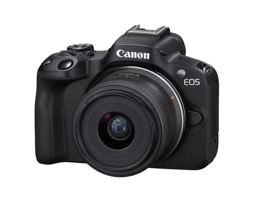 EOS R50 Mirrorless Camera with RF-S 18-45mm f4.5-6.3 IS STM Lens - Black EOS R50 Mirrorless Camera with RF-S 18-45mm f4.5-6.3 IS STM Lens - Black