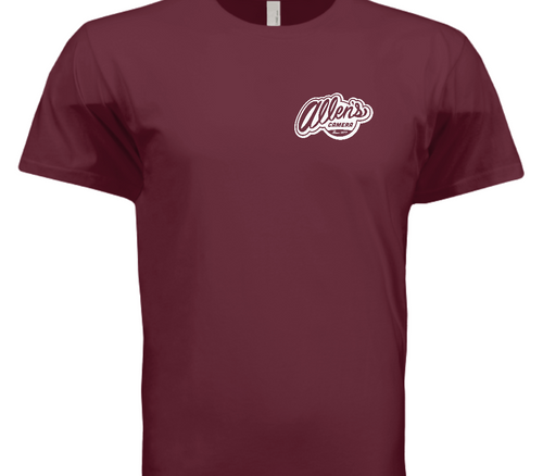 Allen's Camera T-Shirt - Maroon (Large)