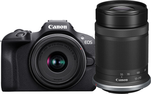 EOS R100 Mirrorless Camera with 18-45mm and 55-210mm Lenses Kit