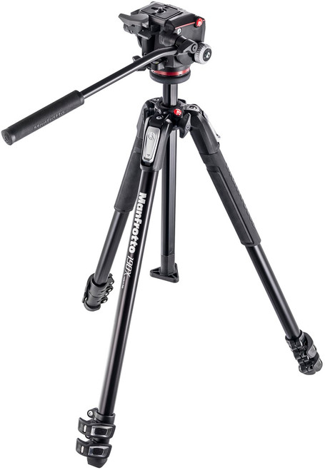 Manfrotto 190X3 Three Section Tripod with MHXPRO-2W Fluid Head Manfrotto 190X3 Three Section Tripod with MHXPRO-2W Fluid Head