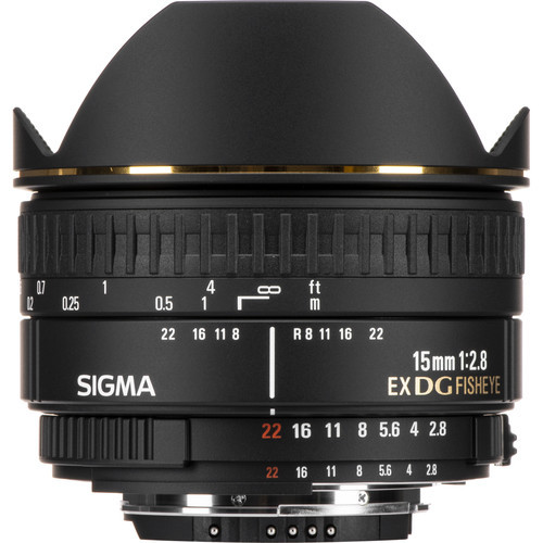 Sigma 15mm f/2.8 EX DG Fisheye Lens for Nikon F /USED
