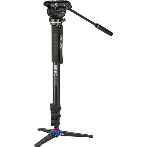 A48FD Aluminum Monopod with 3-Leg Base & S4Pro Fluid Video /USED