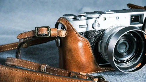 X100VI Half Leater Case W/Battery Slot (Olive) /USED