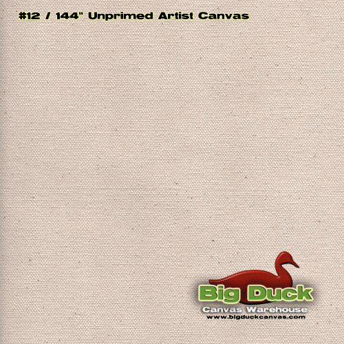 #12/144" Unprimed Cotton Artist Canvas Rolls