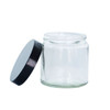 Photo of black plastic lid with example clear jar