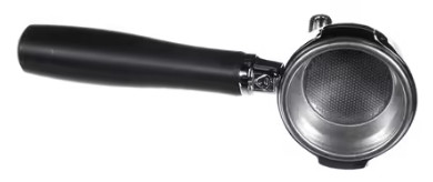PLA582B Lelit58 Double Spout Portafilter Black Walnut Wooden Handle