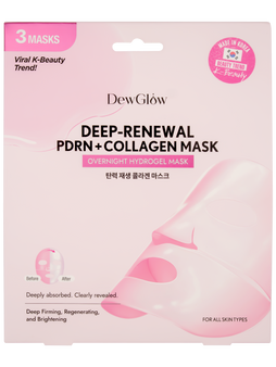 DewGlow Deep-Renewal PDRN + Collagen Mask | 3 Count
