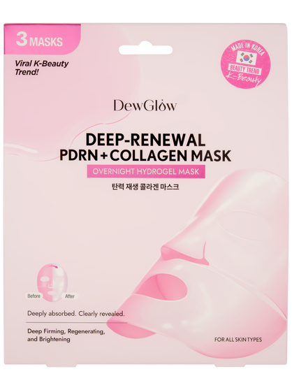 DewGlow Deep-Renewal PDRN + Collagen Mask | 3 Count