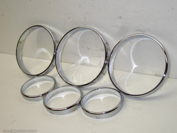 06 XK8 XKR Instrument Panel Aluminium Chrome Bezel Trim Olympic Set 6 Pieces