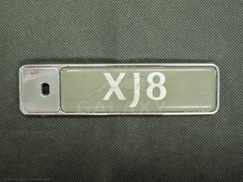 98-03 XJ8 Trunk Lid Plaque XJ8 Silver Grey Hnd5994Ca