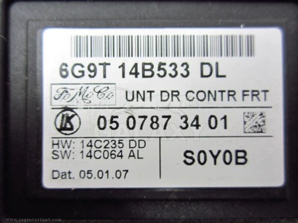 Control Module 07-10 XF XK R 6G9T-14B533-DL C2P19949 Front Left Door ECU