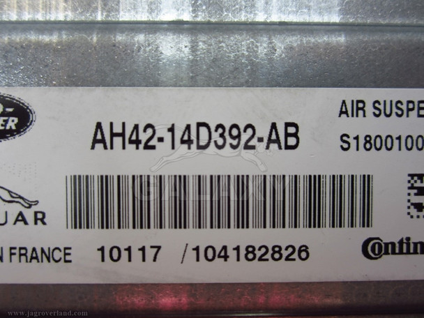 10-16 XJ XJR L Active Air Suspension Control Module Ah42-14D392-Ab C2D6833