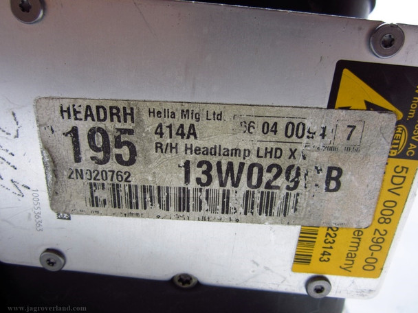 02-08 X-Type Left Headlight Hid Left C2S1760