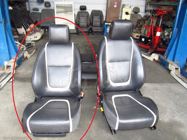 12-15 XF Portfolio Front Left Seat w Headrest Seat Power Components Oem Warm Charcoal C2Z24228Leg C2Z16473Leg C2Z16493