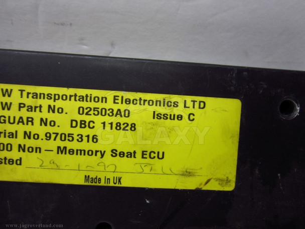 Seat Control Module 95-97 XJ6 DBC11828 Right Issue C ECU