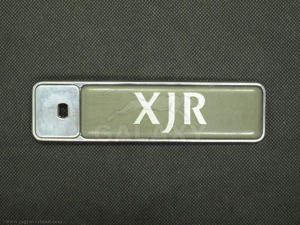 98-03 XJR Trunk Lid Plaque XJR Silver Grey Hnd5994Lb