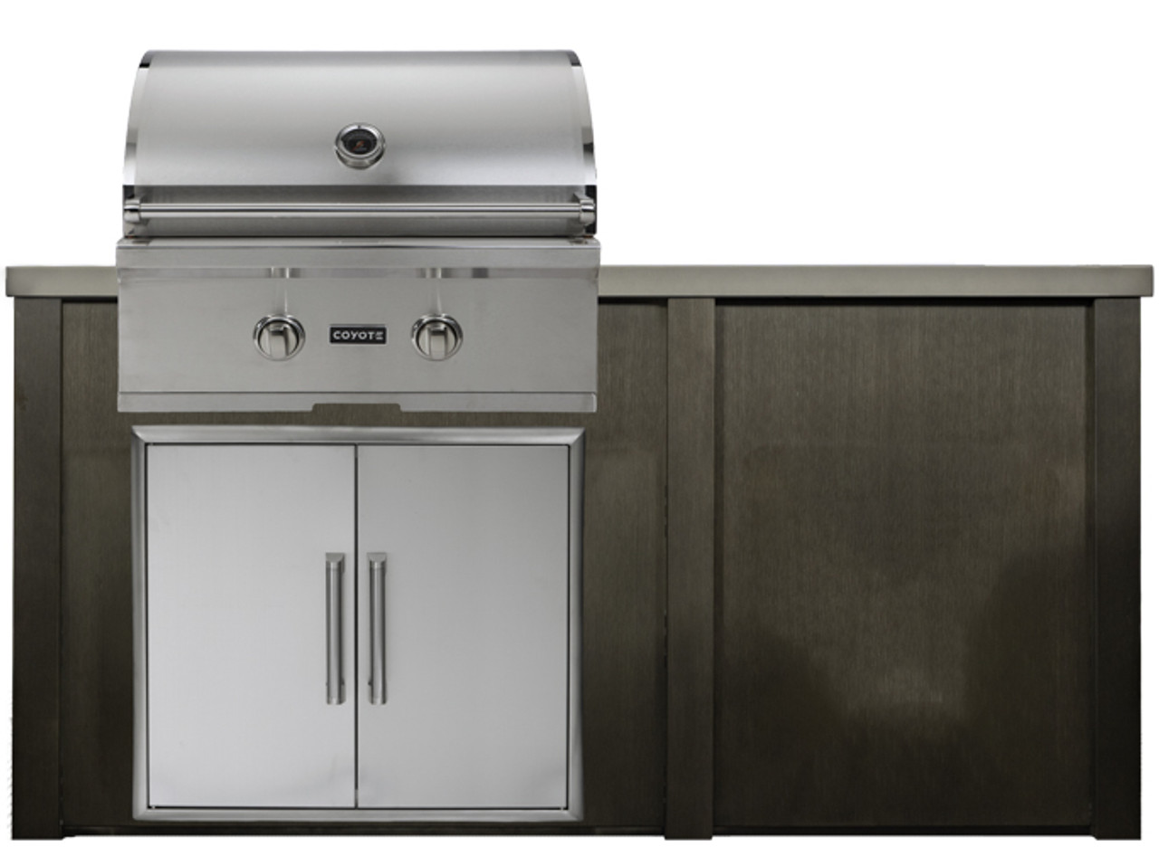 Outdoor Solutions 5.5 Ft Coyote Outdoor Kitchen Island w/ Plain Panel