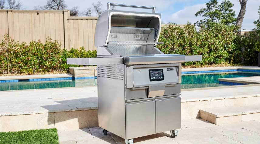 Electric Grill with Pedestal Stand - Coyote Outdoor Living