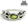 silver friendship ring with green peridot stone celtic knot silver friendship ring with green peridot stone celtic knot