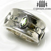 moorish marquise gothic wedding ring for men with green peridot stones
