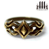 antiqued friendship ring, bronze princess ring