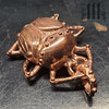 rose gold scarab beetle pendant, pink necklace