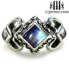 Ladies gothic wedding ring with moonstone stones.