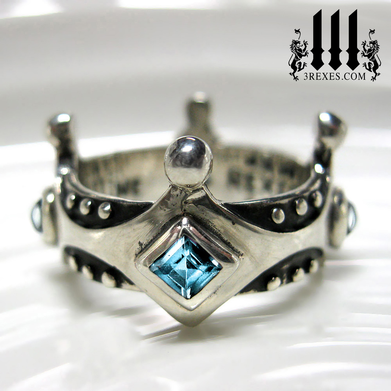 Brandy Wine Medieval Wedding Crown Gothic Engagement Ring