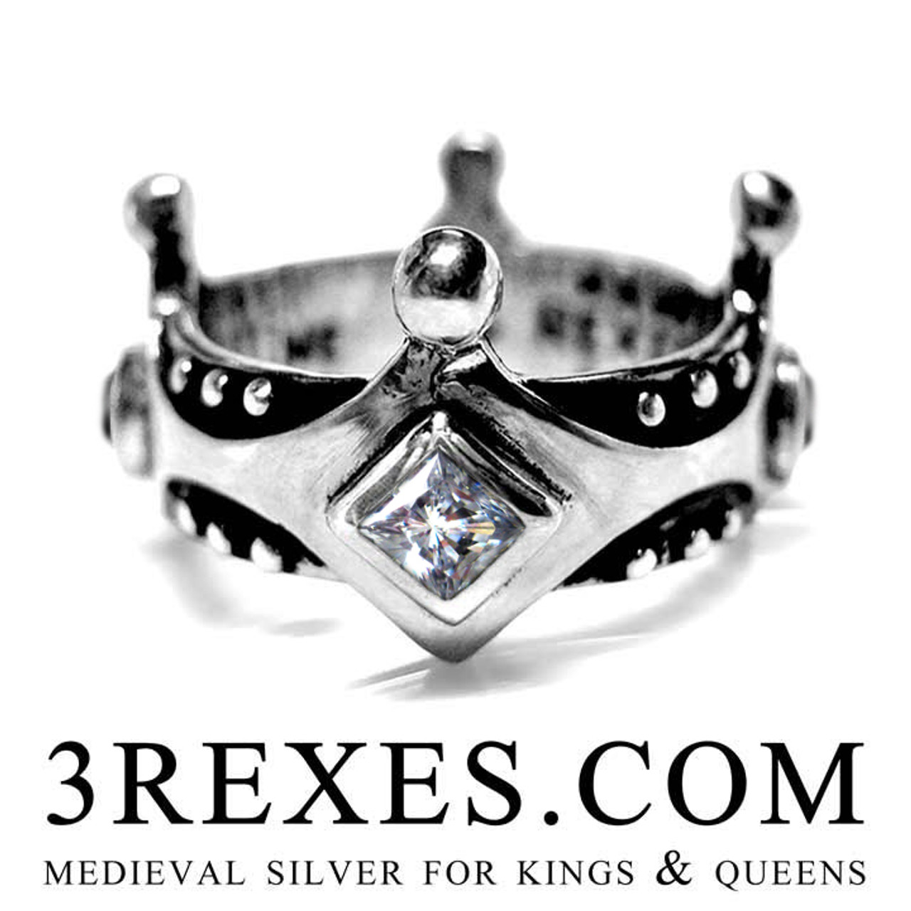 Brandy Wine Medieval Crown Ring