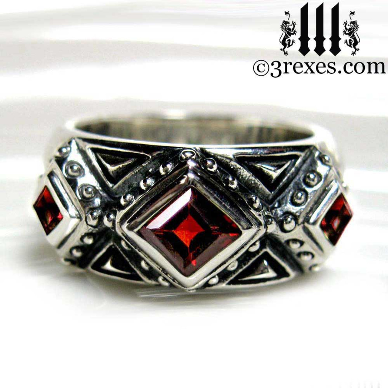 3 Kings Gothic Ring Sterling Silver Wedding Band