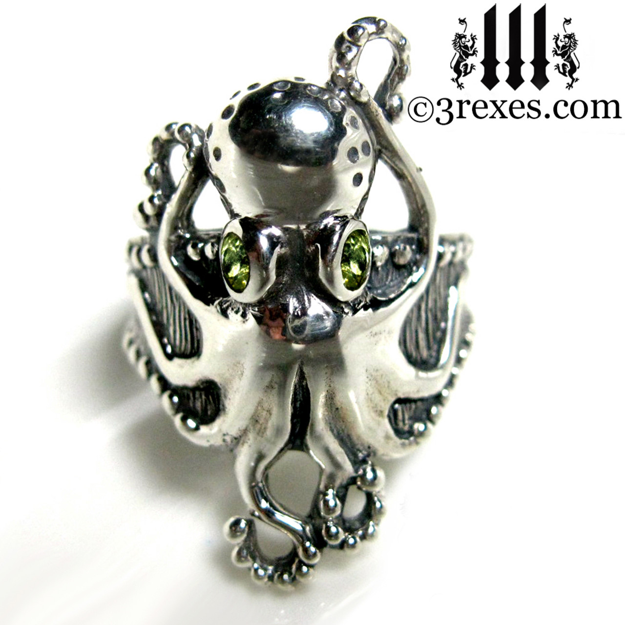 Just Like Real Life Sea inspired silver ring 'Octopus' - famaraspirit