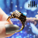bronze medieval wedding ring for women, alt promise bands