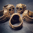 circle of skull rings bronze