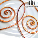 copper spiral earrings whimsical 
