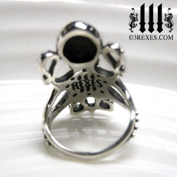 the silver enchanted octopus ring back view
