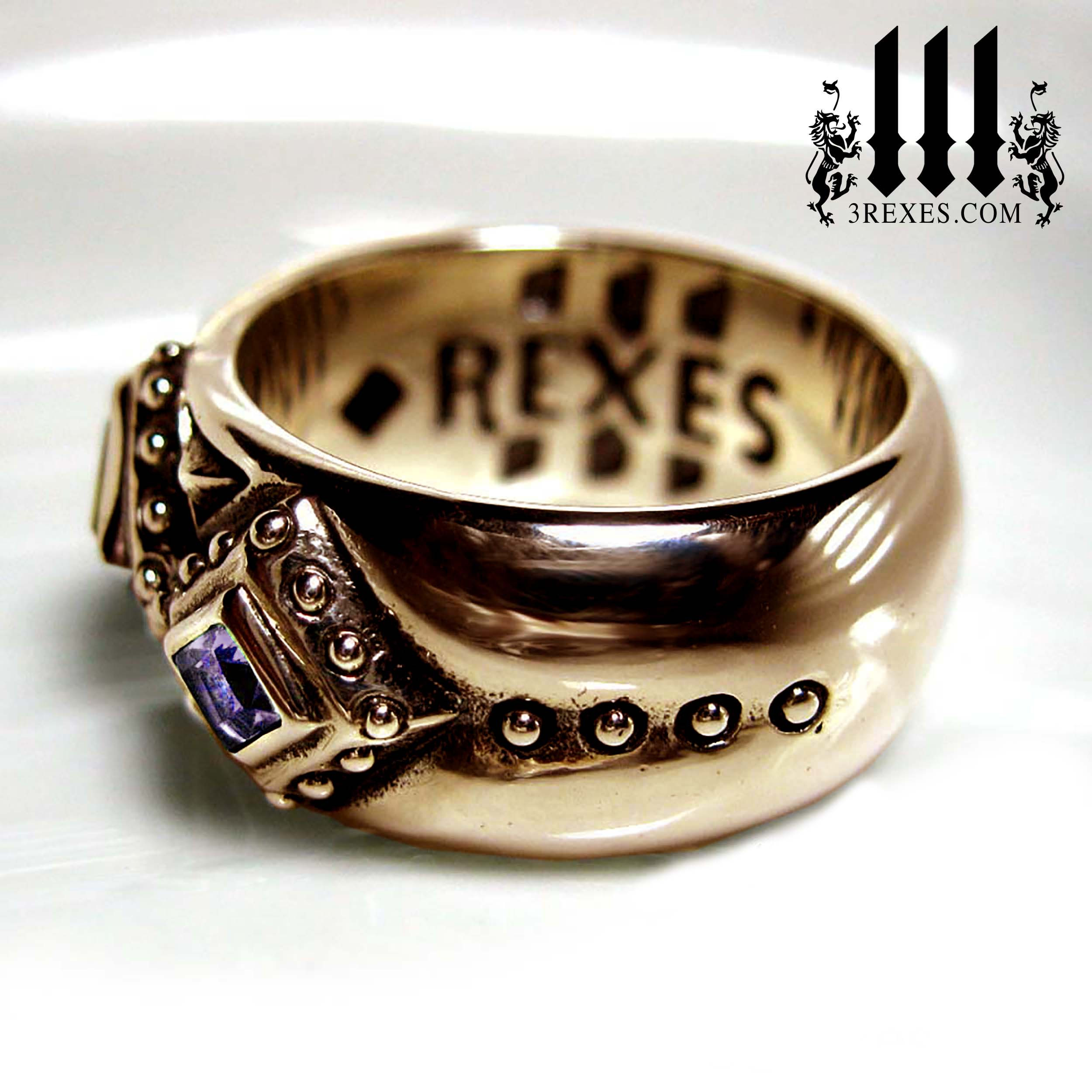 Gothic wedding rings for men and women. Celtic engagement bands for the